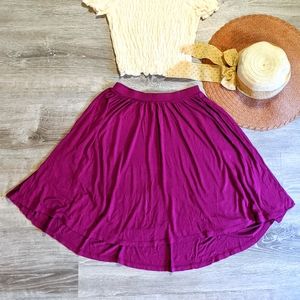 Soft Flowy Fuschia High Low Swing Skirt | Mossimo